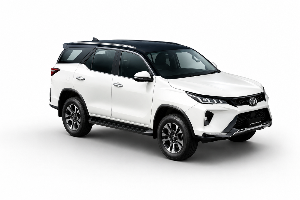 After Restoration - Painted White Toyota Fortuner