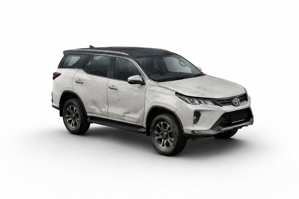 Before Restoration - Damaged Toyota Fortuner